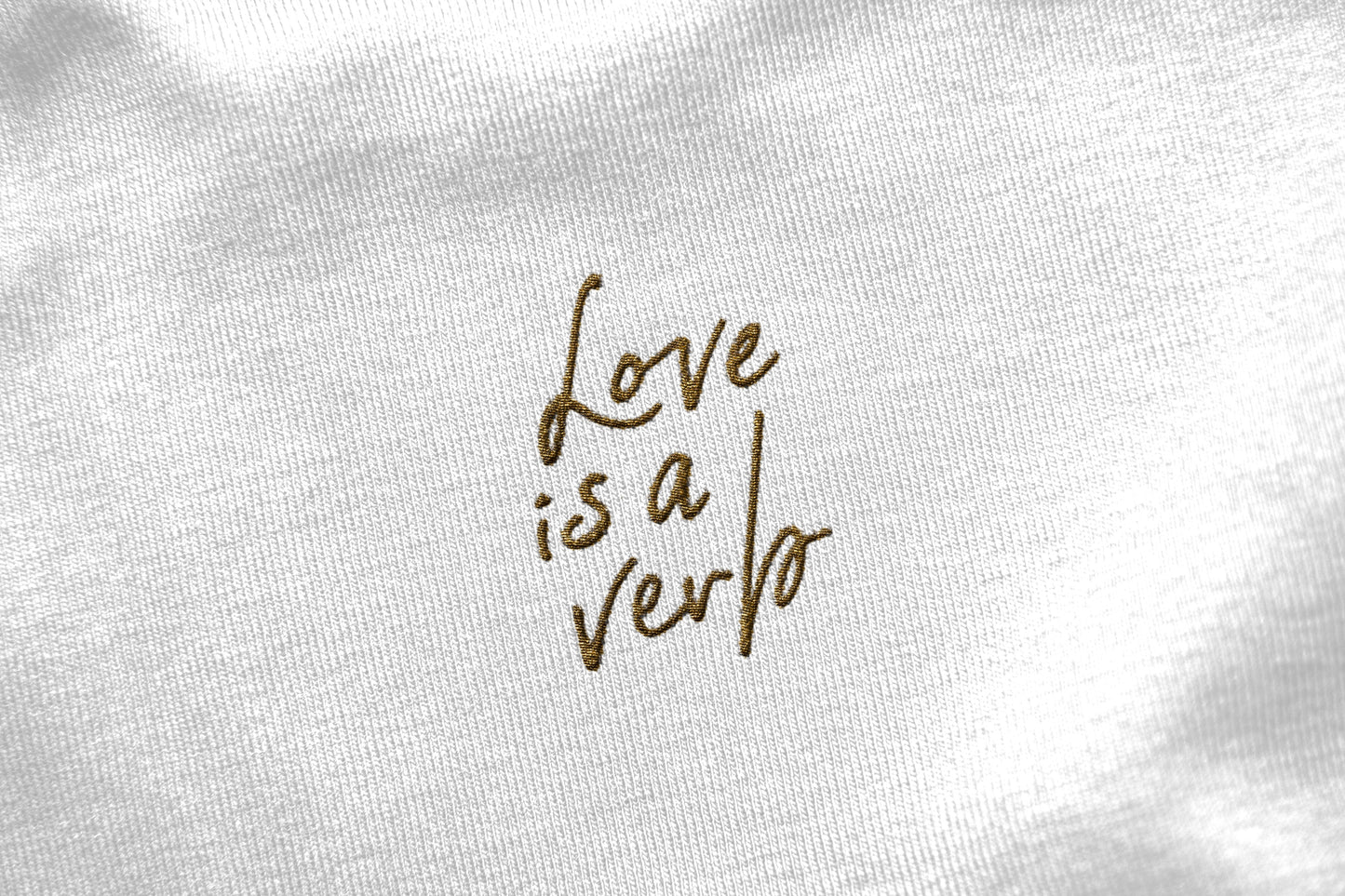 "Love Is a Verb" Straight-cut Sweatshirt